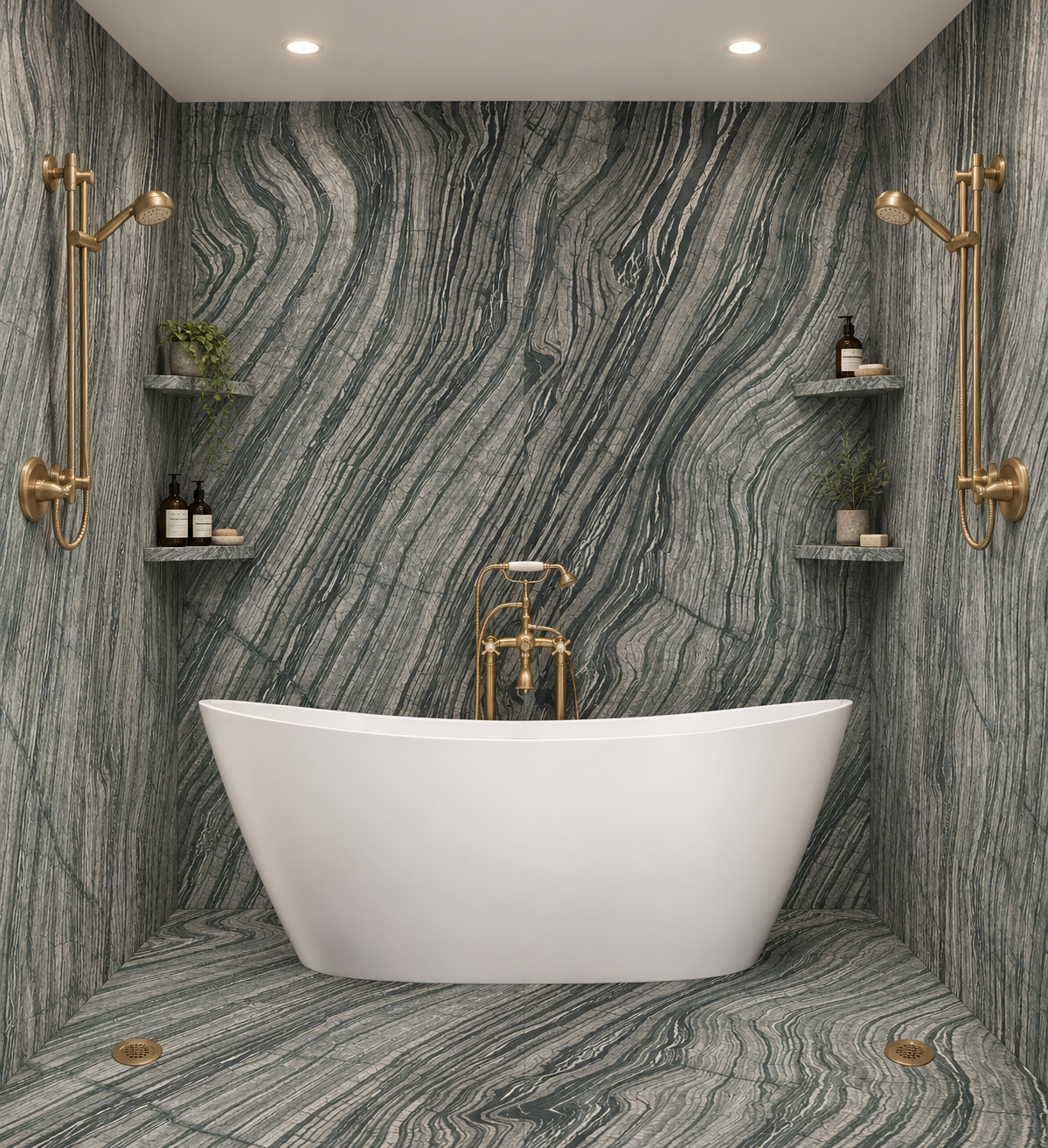 Cosmere tub and shower wet room rendering