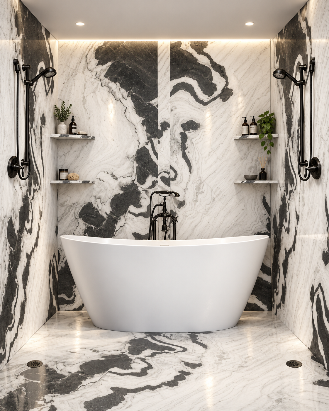 Panda tub and wet room rendering