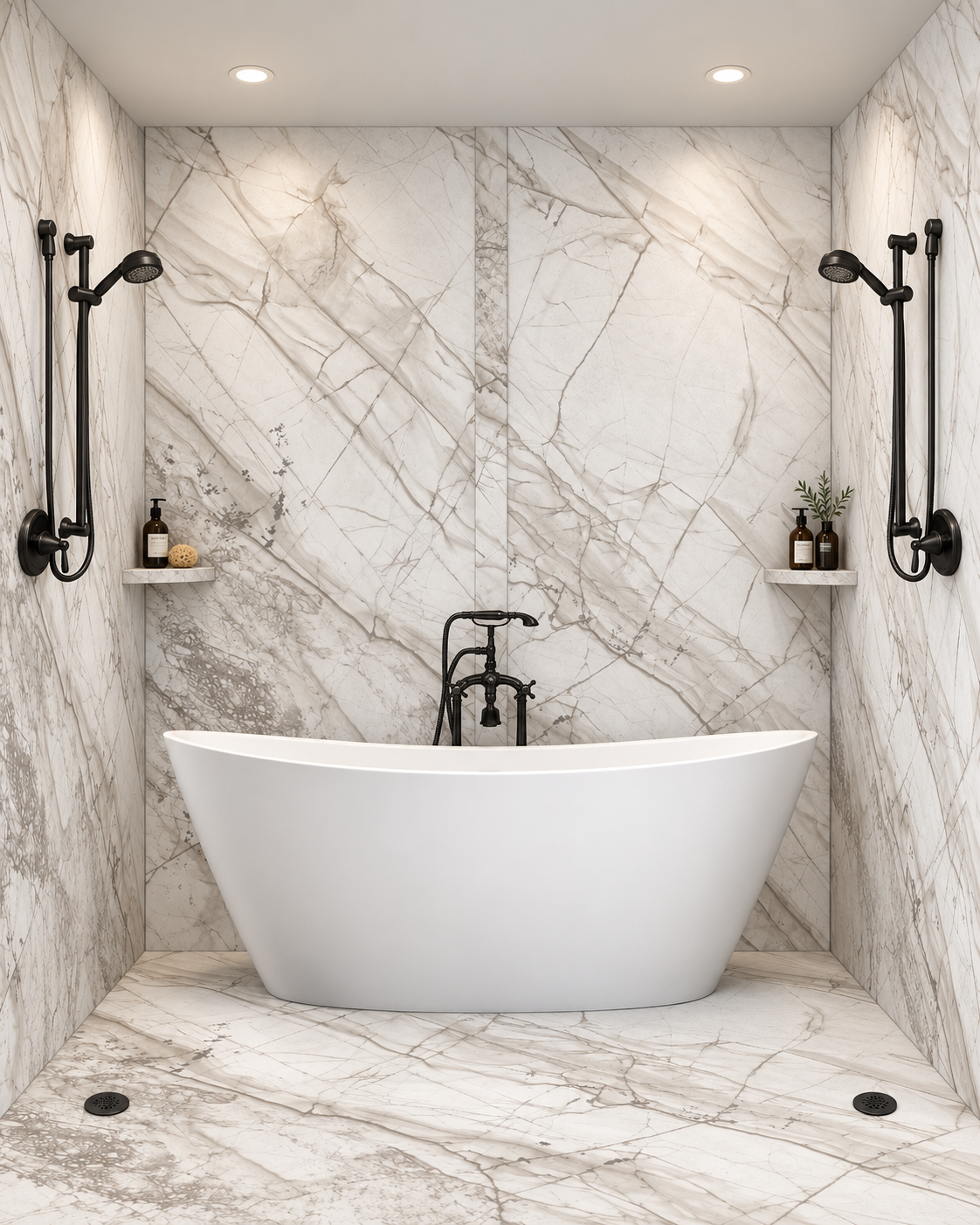 Anasazi Gray tub and shower wet room rendering