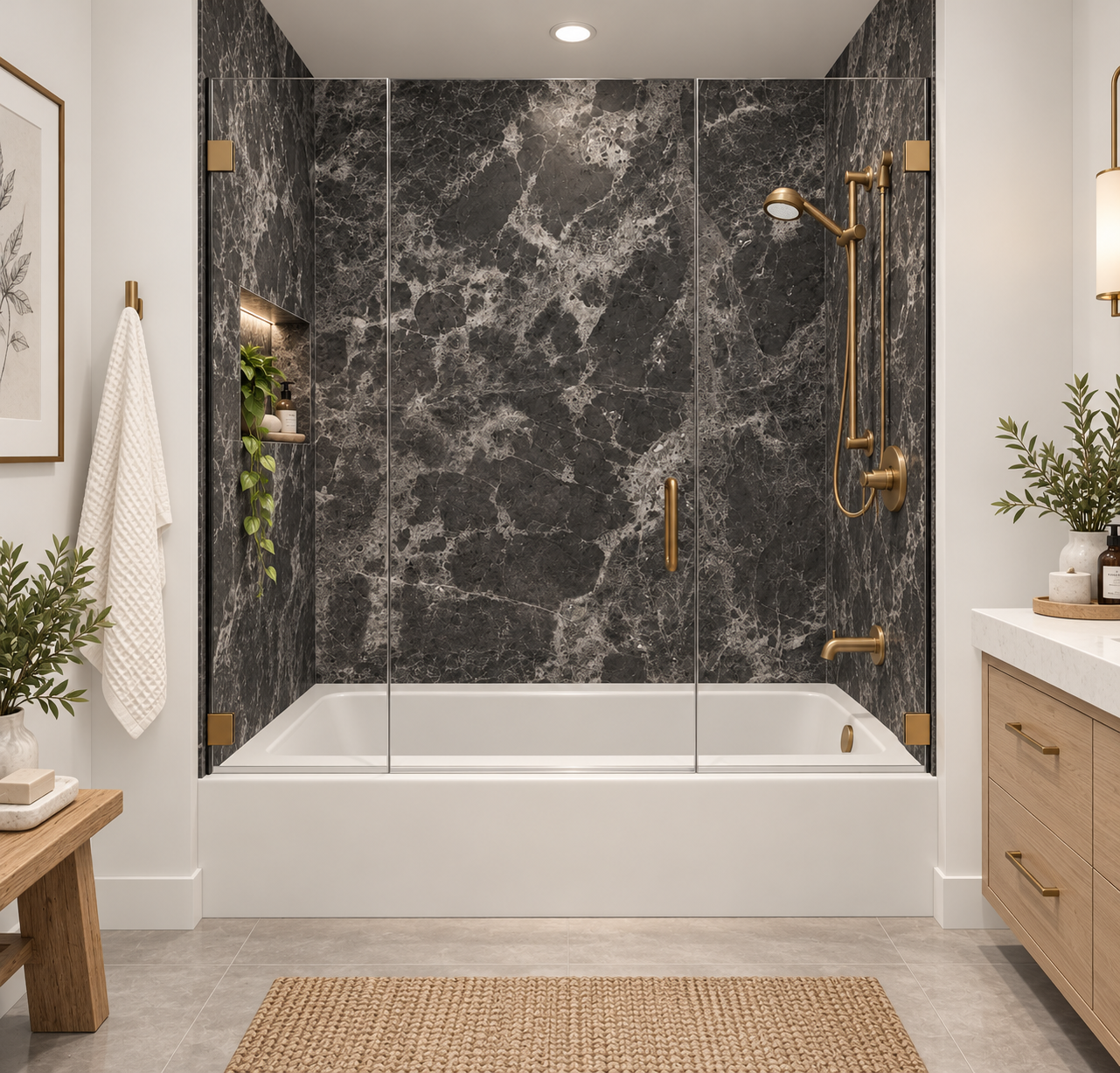Obsidian tub surround rendering