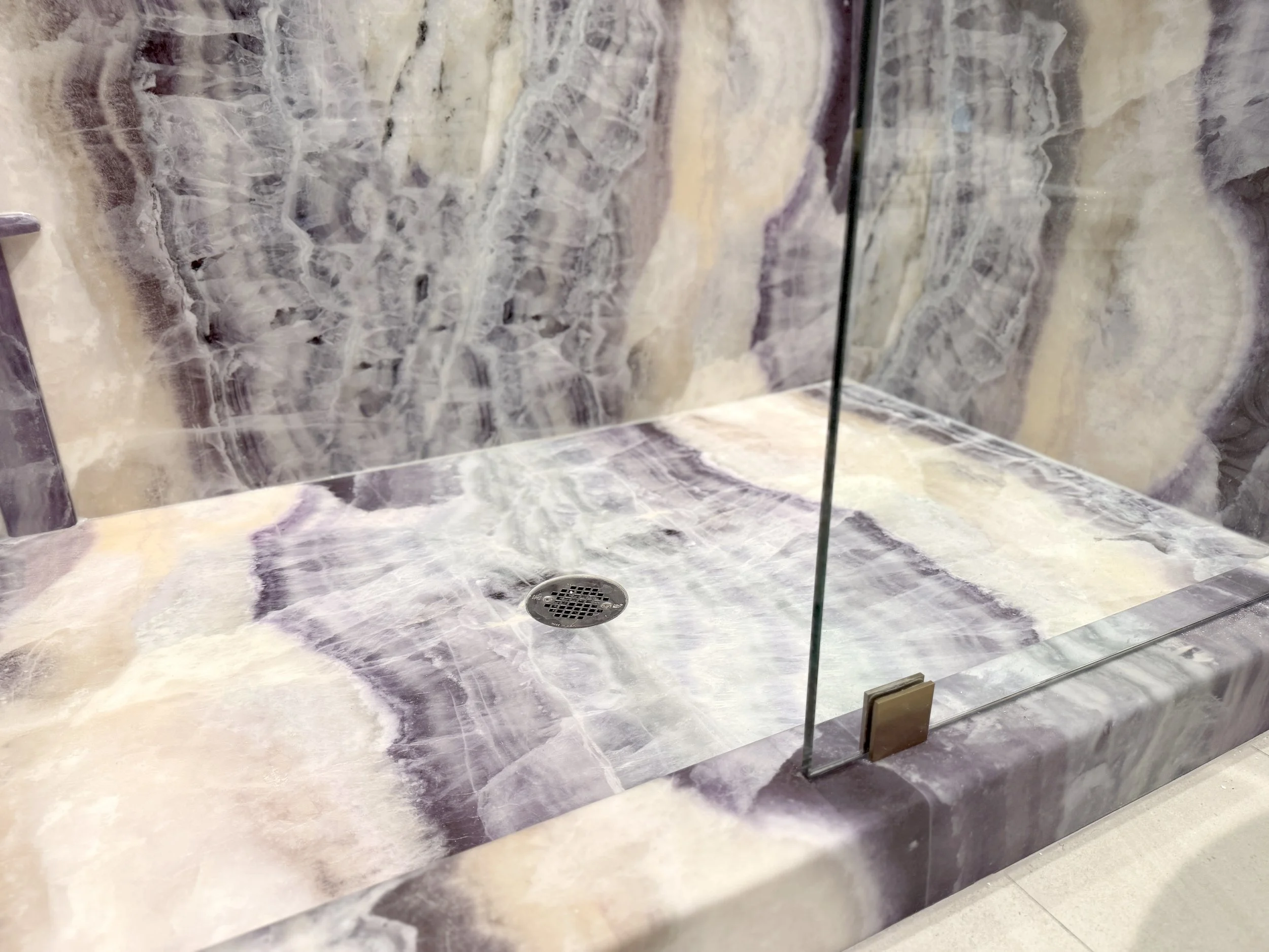 Amethyst shower floor