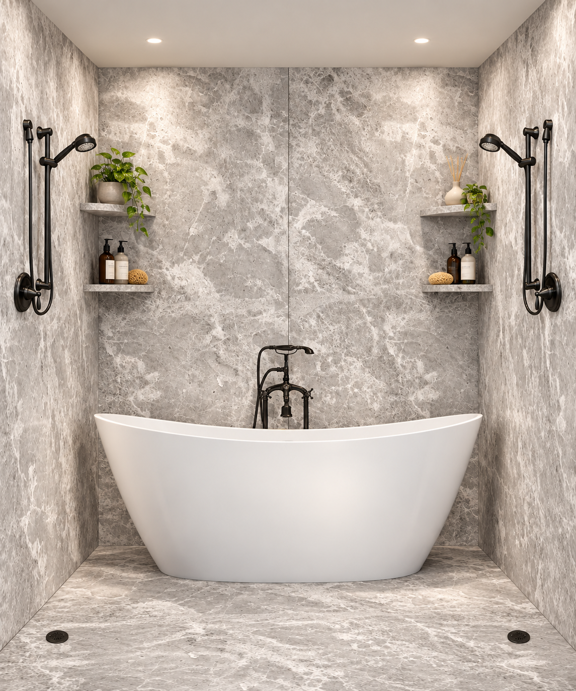 Smoke tub and shower wet room rendering