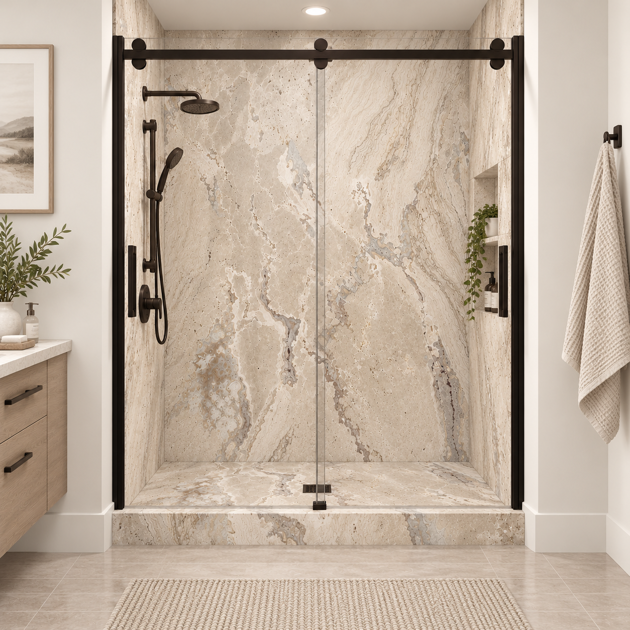 Sandcastle shower rendering