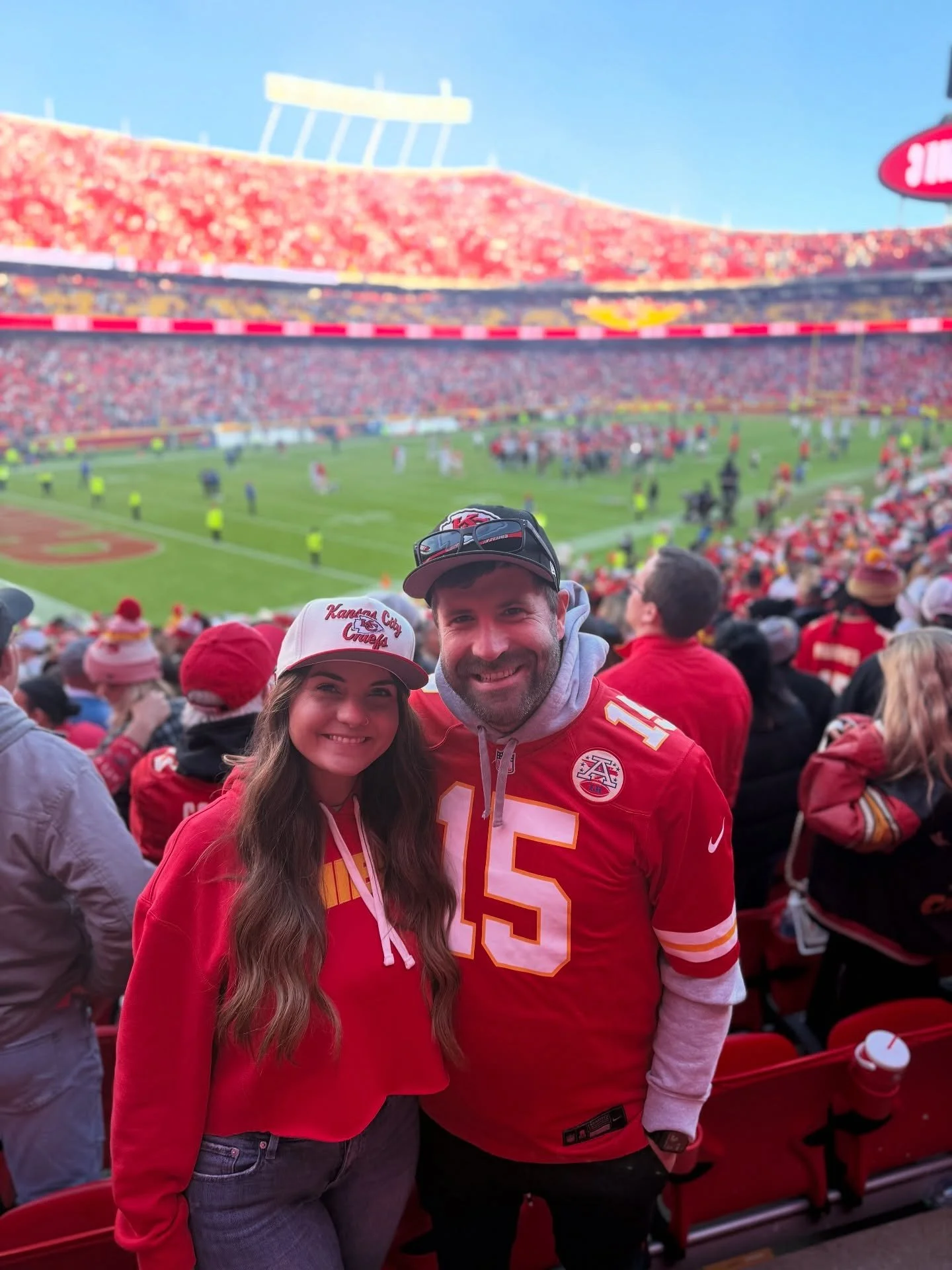 you can now consider me the good luck charm for the chiefs. first trip to KC &gt;&gt;&gt;&gt;&gt;