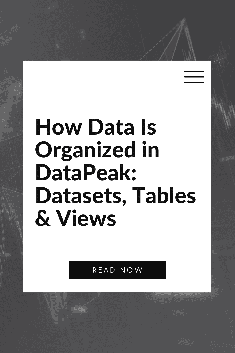 How Data Is Organized in DataPeak: Datasets, Tables &amp; Views