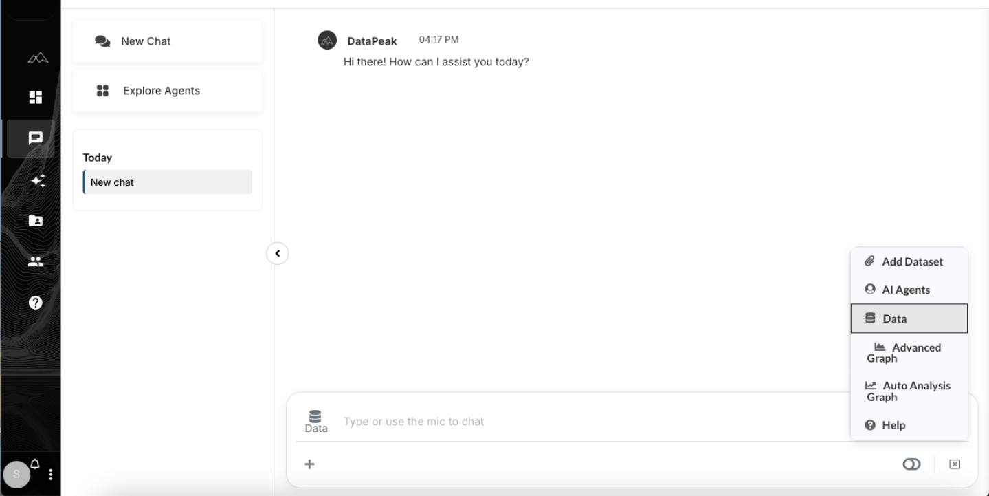 Select or Add a Dataset