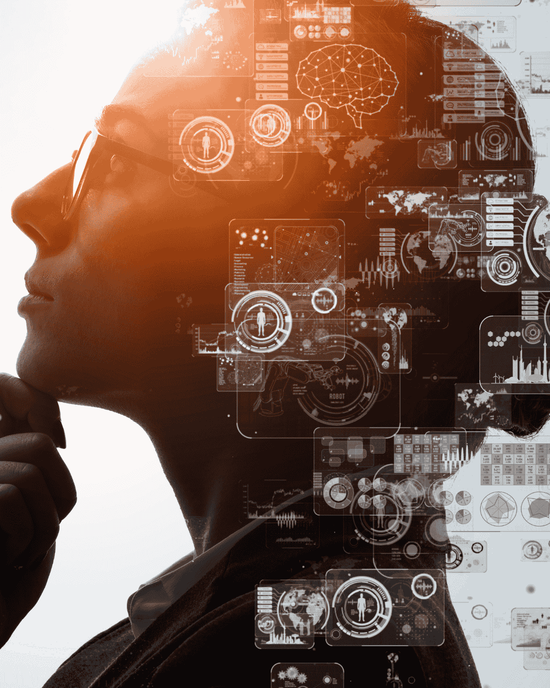 Woman Thinking About Problem Solving with AI for her business