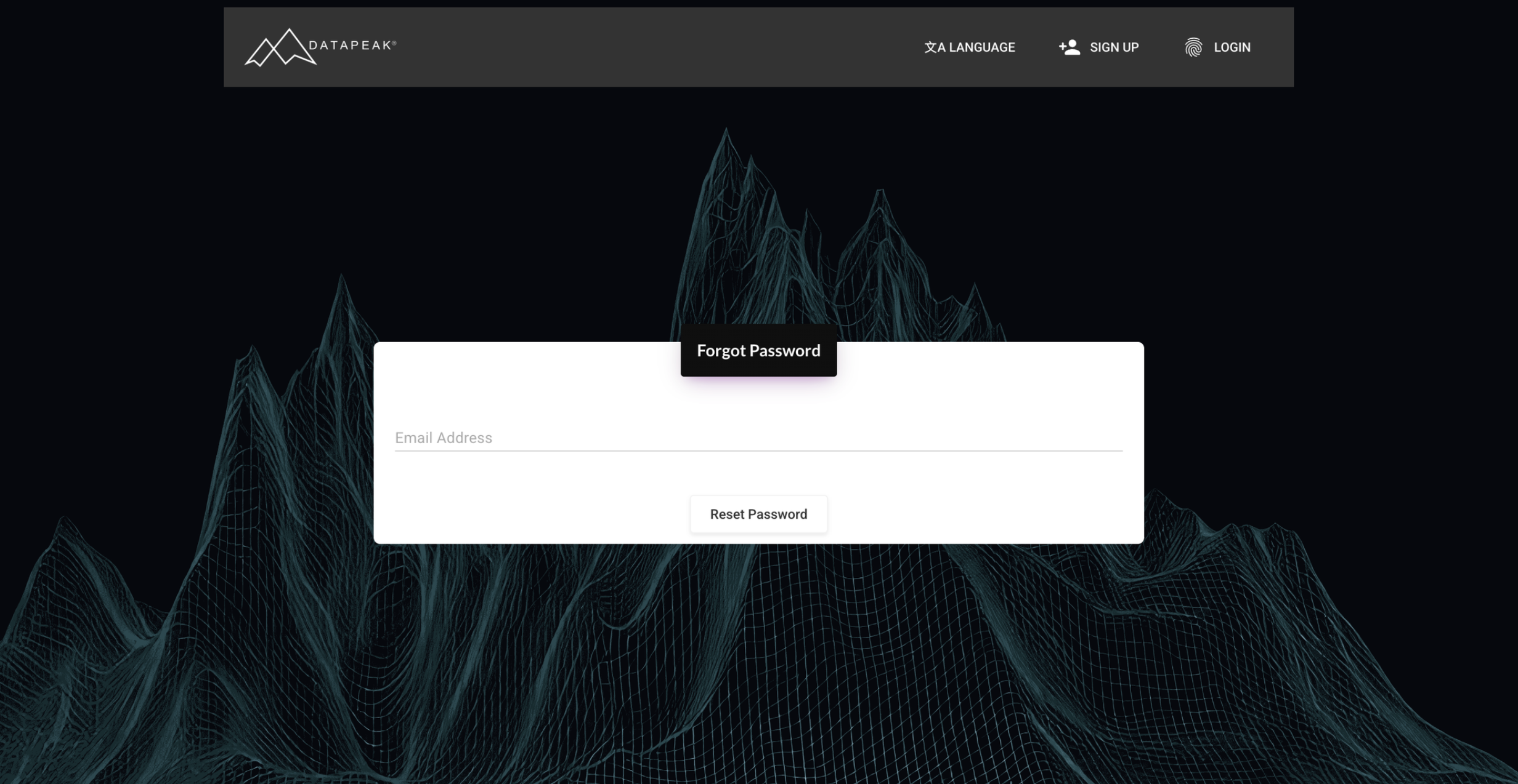How To Reset Your Password in DataPeak
