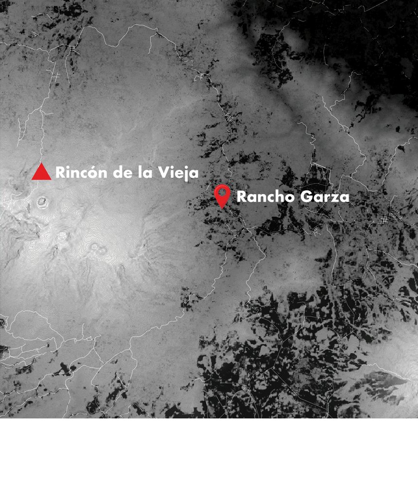 Figure 4 Animated GIS map of Rancho Garza, Costa Rica, showing the boundaries of primary forest versus secondary forest.