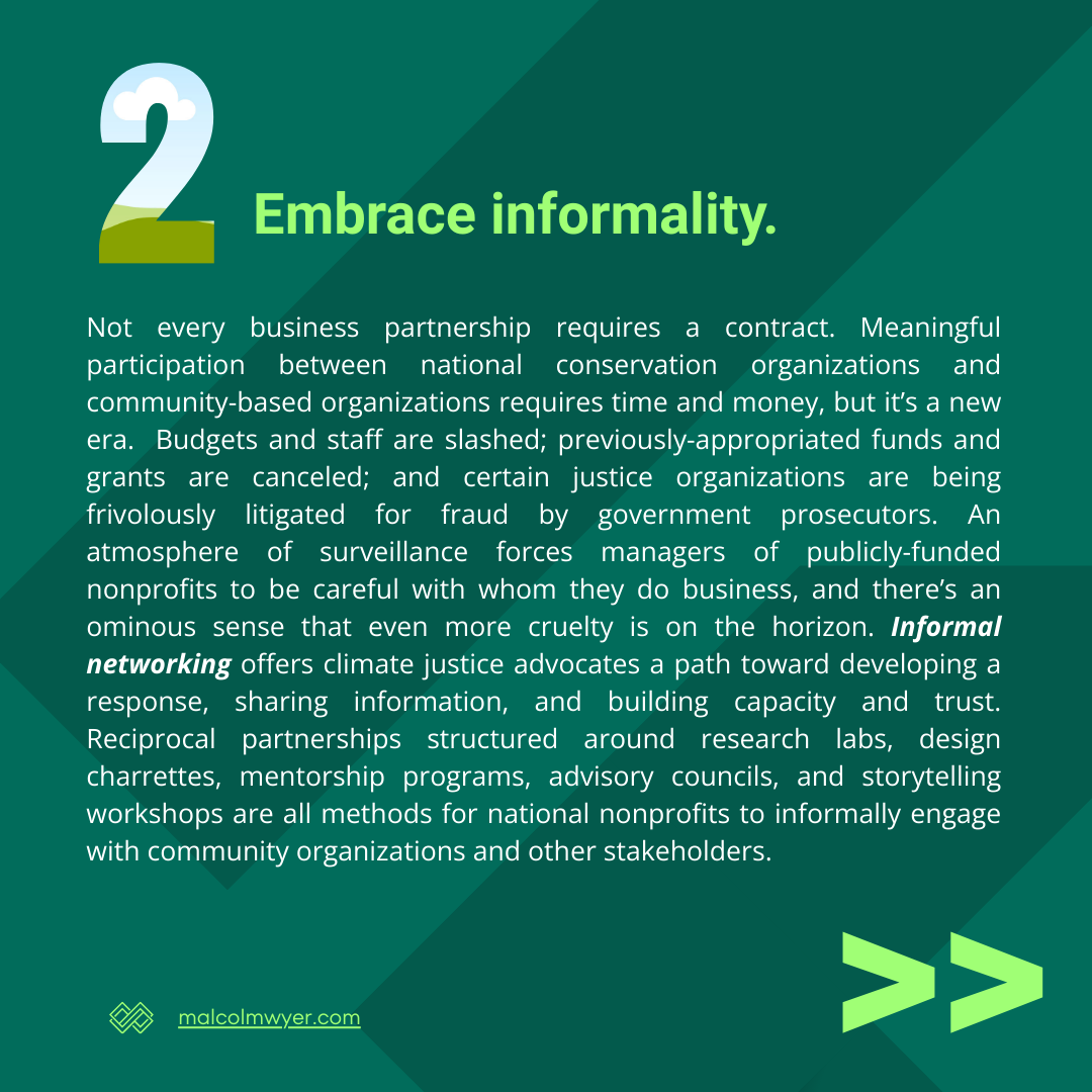 Amid funding cuts and political attacks, environmental justice project managers must bridge divides between establishment practitioners and activist networks to sustain climate justice.