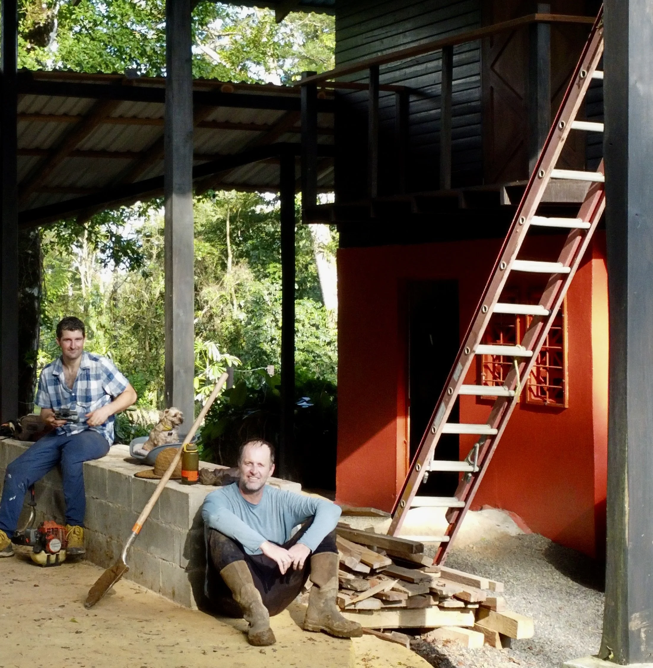 Malcolm and Brian at Rancho Garza in Costa Rica.