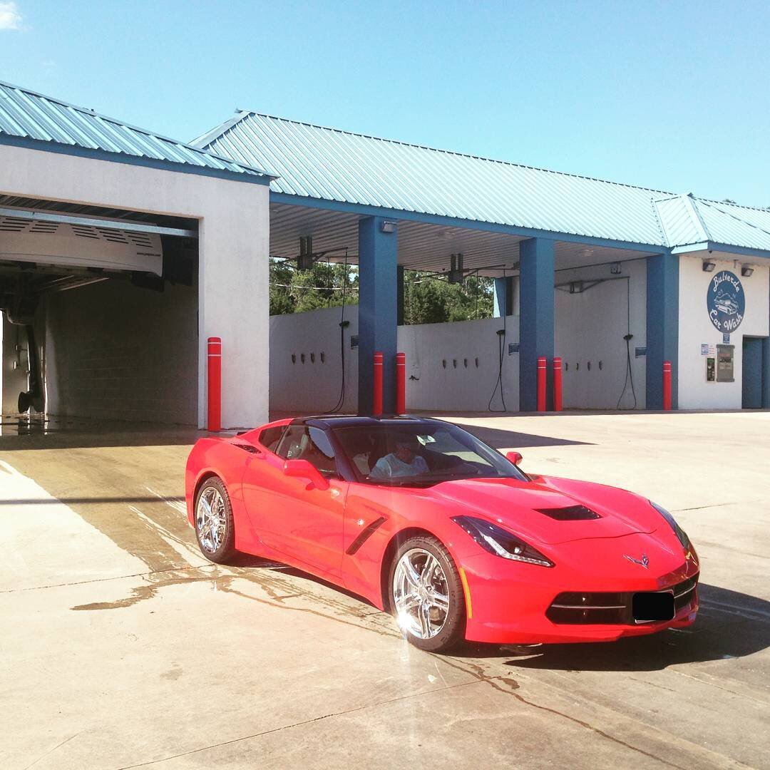 Nothing Like a Sparkling Clean Car... #corvette #bulverdecarwash #carwash #automaticwash #cleancar #july4th