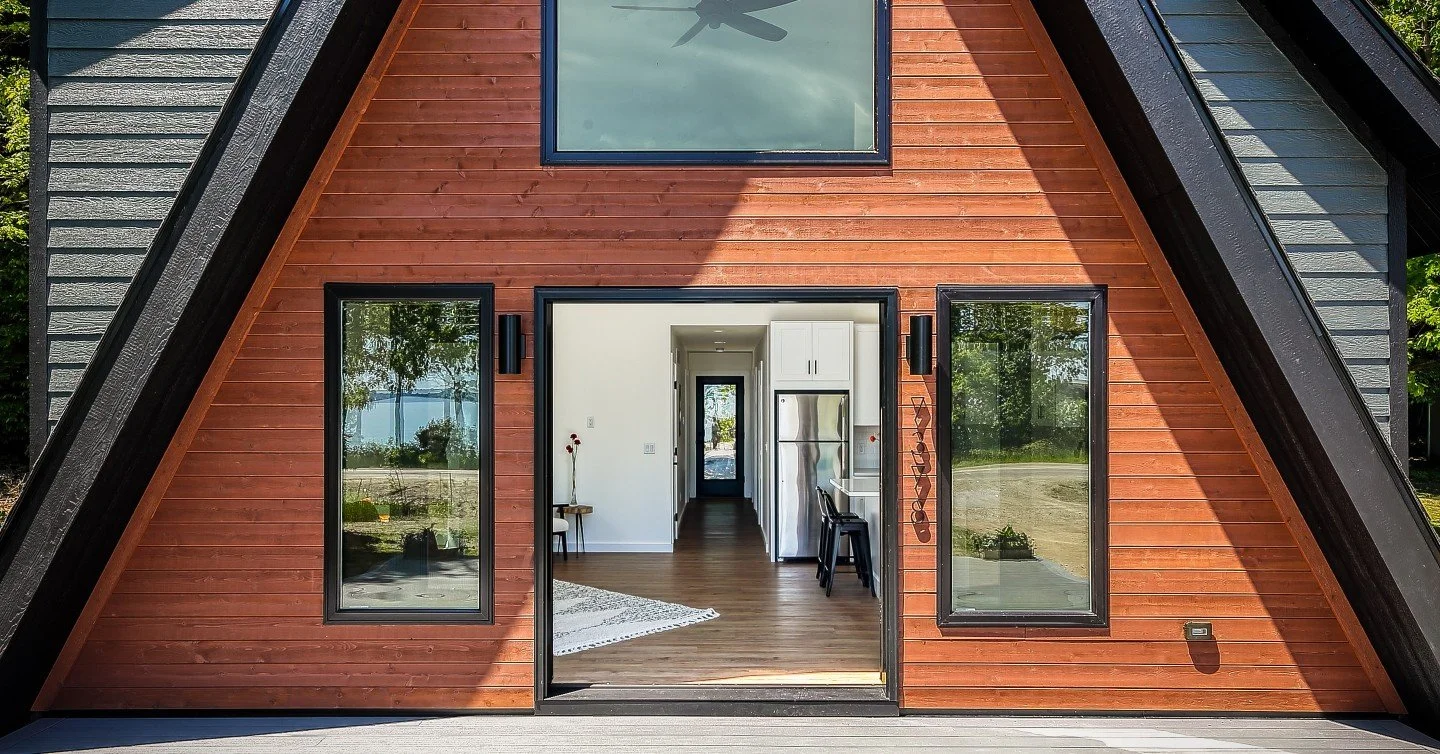 A-frame clarity. #alwayscustom #beaghaus
#moderncabin
#aframecabin
#lakehouse