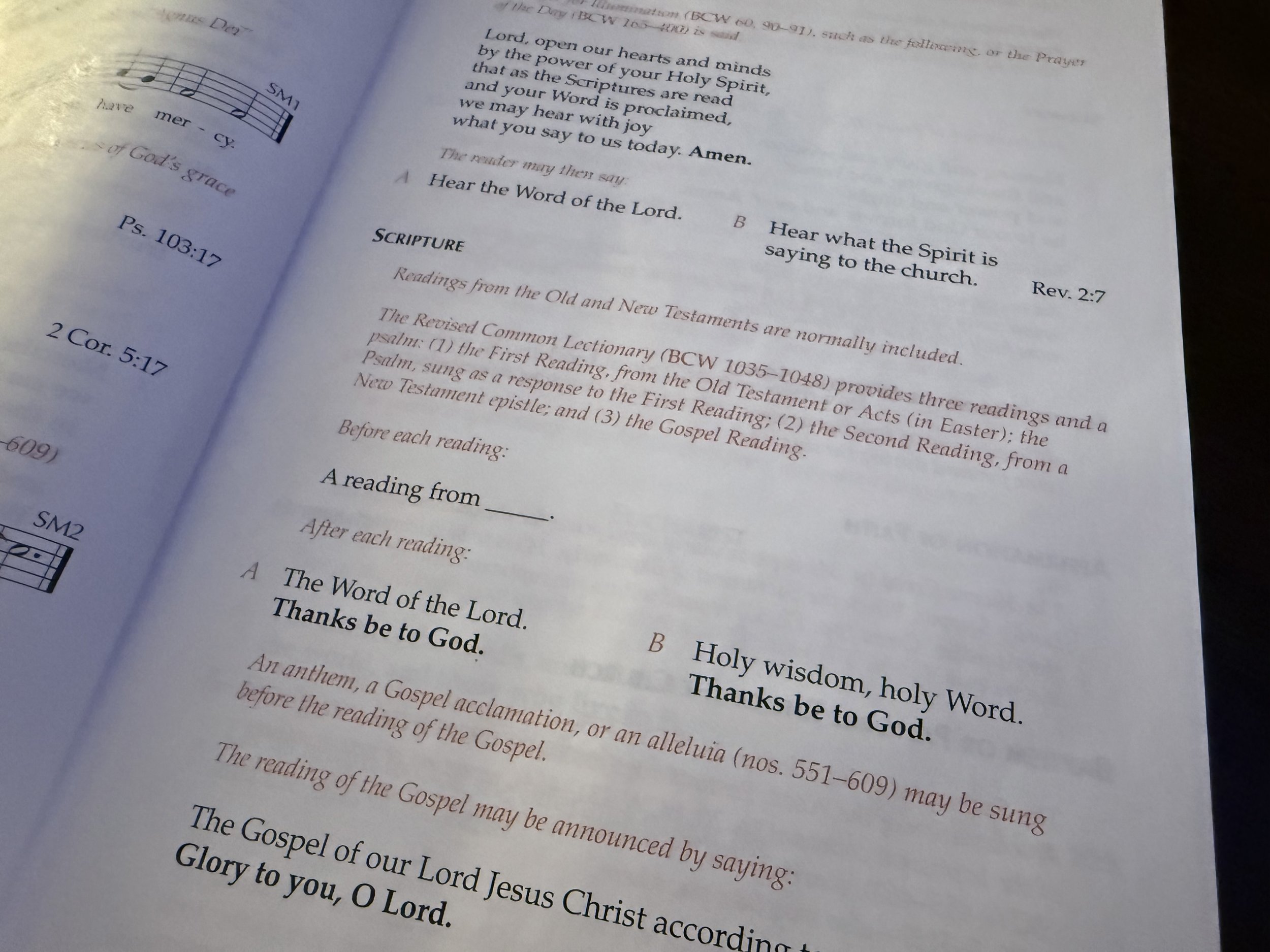 Liturgical History: Four readings each Sunday is normal