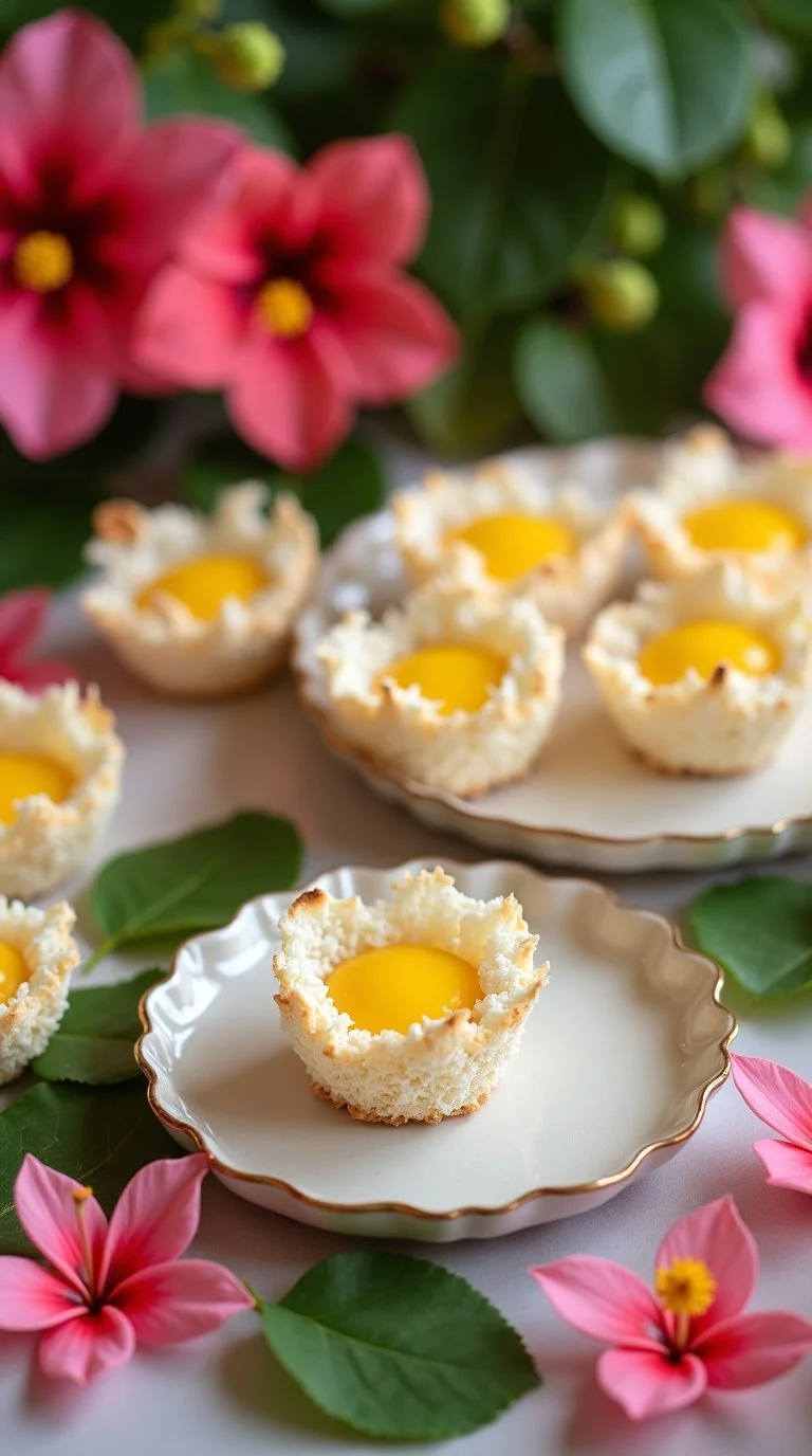 tropical hibiscus baby shower dessert
