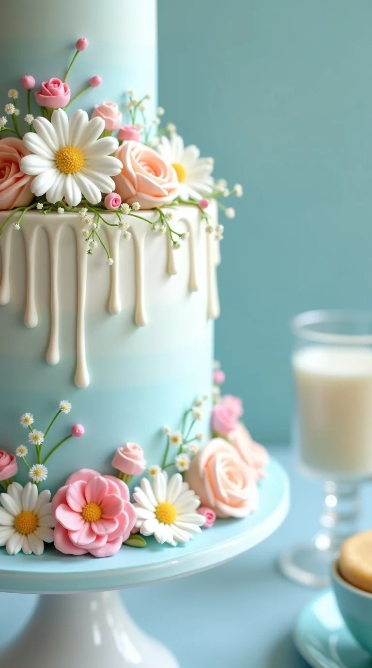 Spring Rain baby shower dessert table