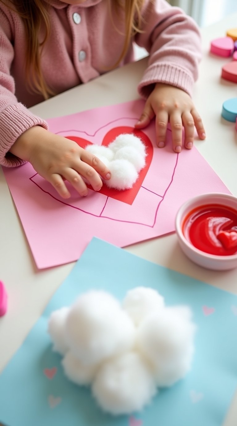 Valentine’s Day craft activity for toddlers aged 2–3 years