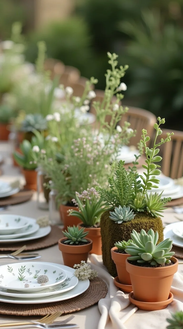 plant-themed baby shower table featuring charming, nature-inspired centerpieces.jpg