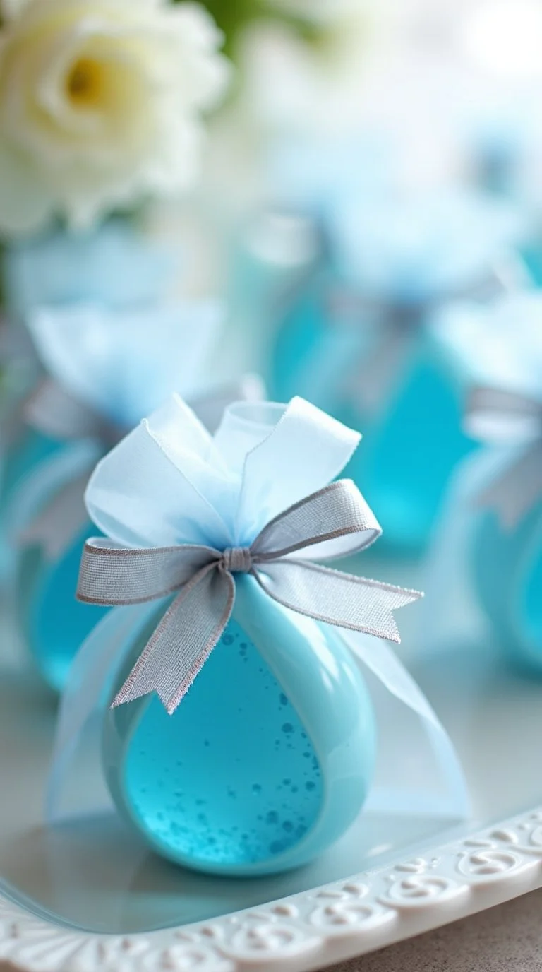 Spring Rain baby shower party favors