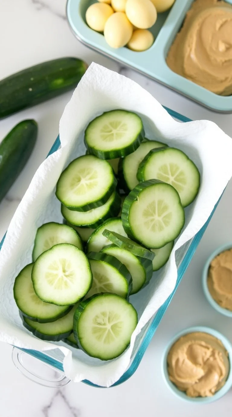 spring snack and sides meal prep ideas cucumber hummus bites