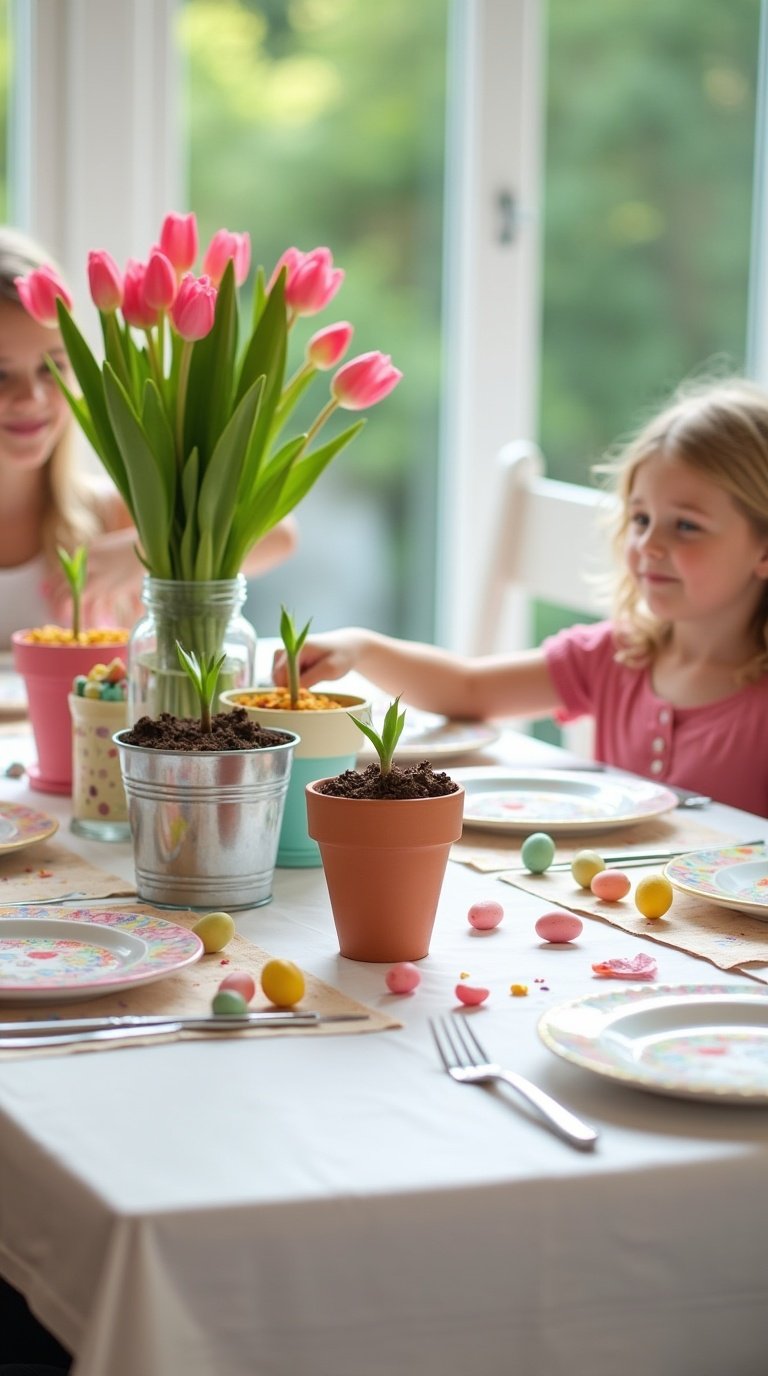 kid-friendly spring table décor