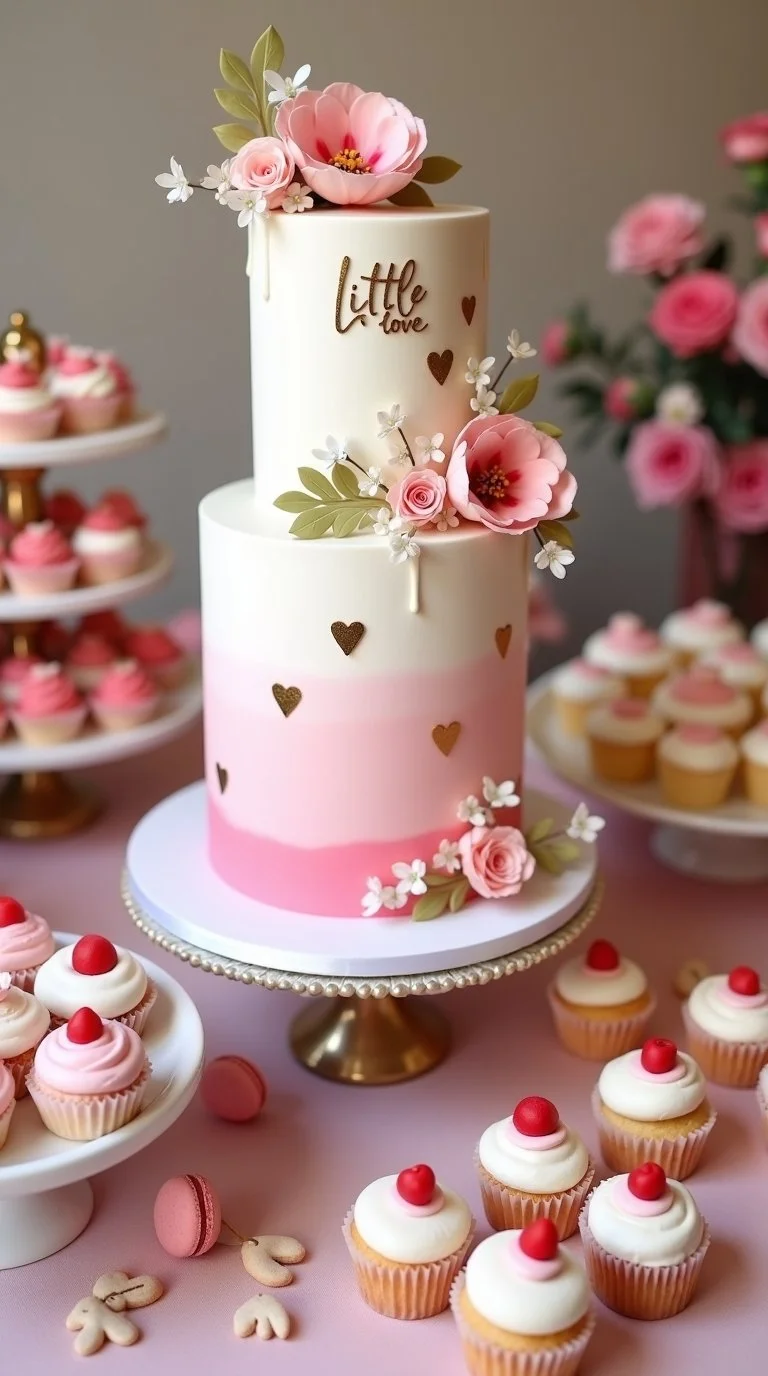 whimsical and romantic “Little Love” baby shower dessert table.jpg