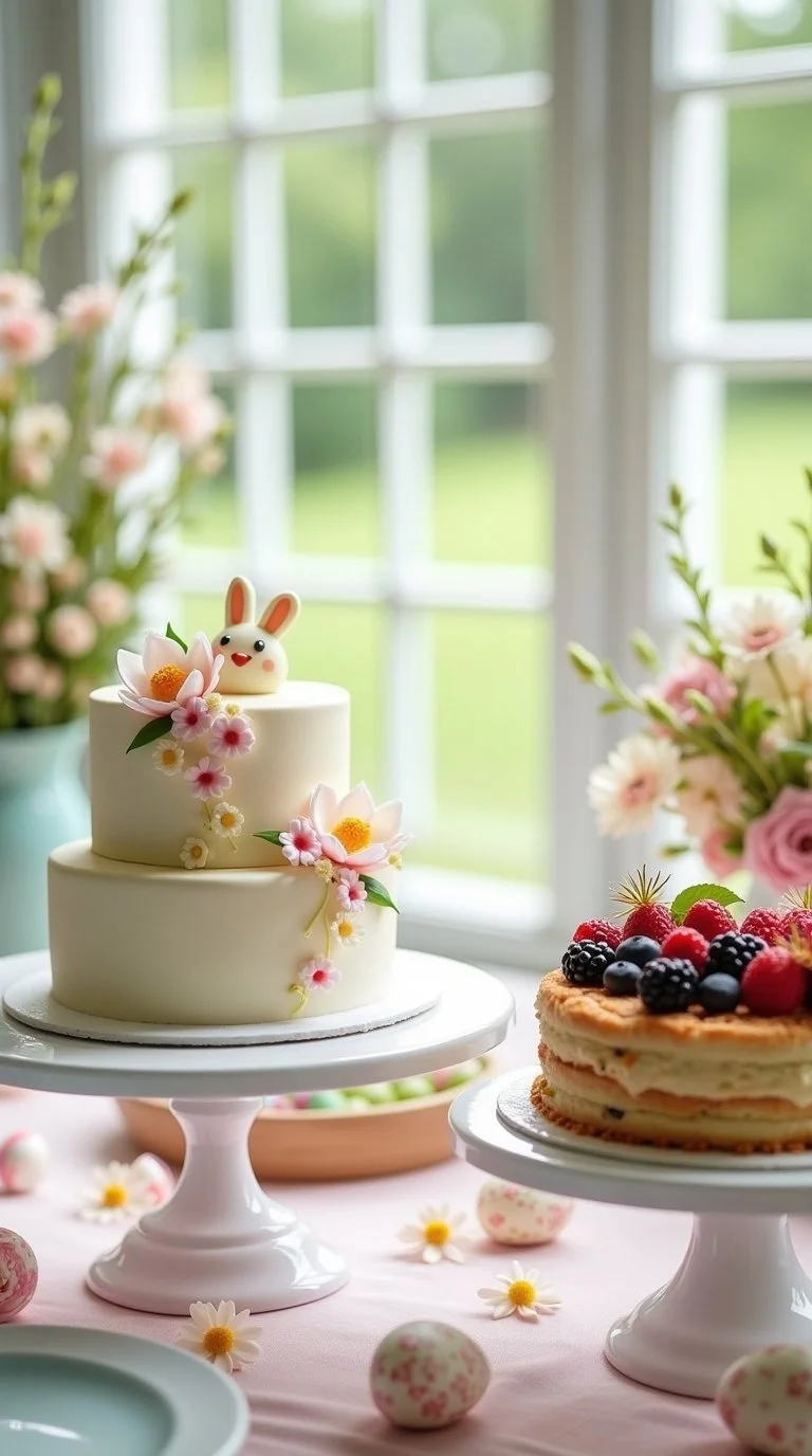 Easter baby shower dessert table