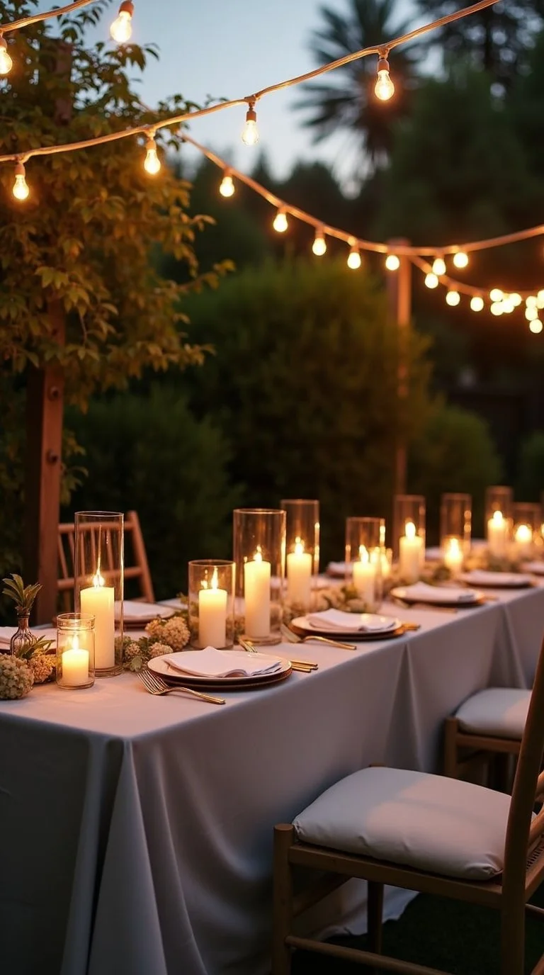 minimalist outdoor baby shower set