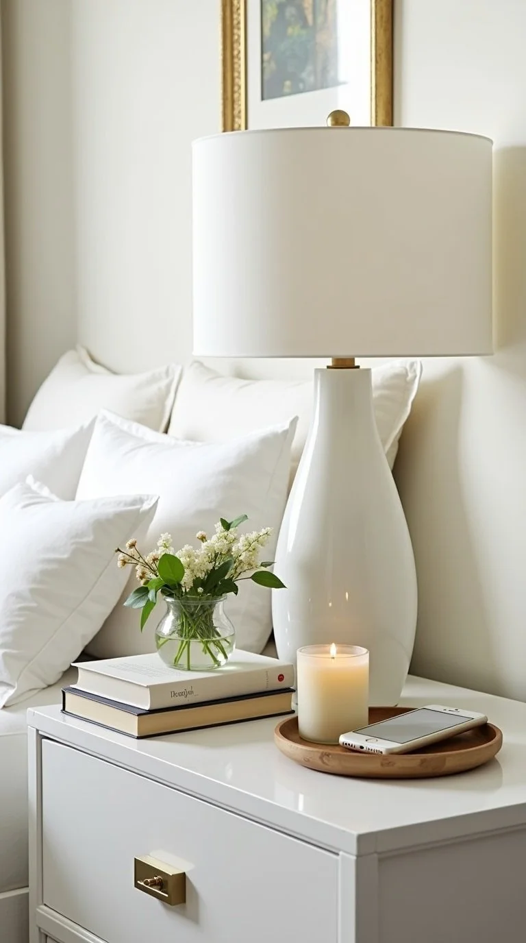spring home refresh ideas nightstand styling
