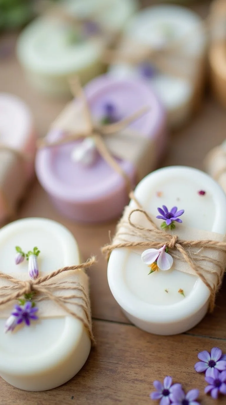 homemade floral baby shower favors