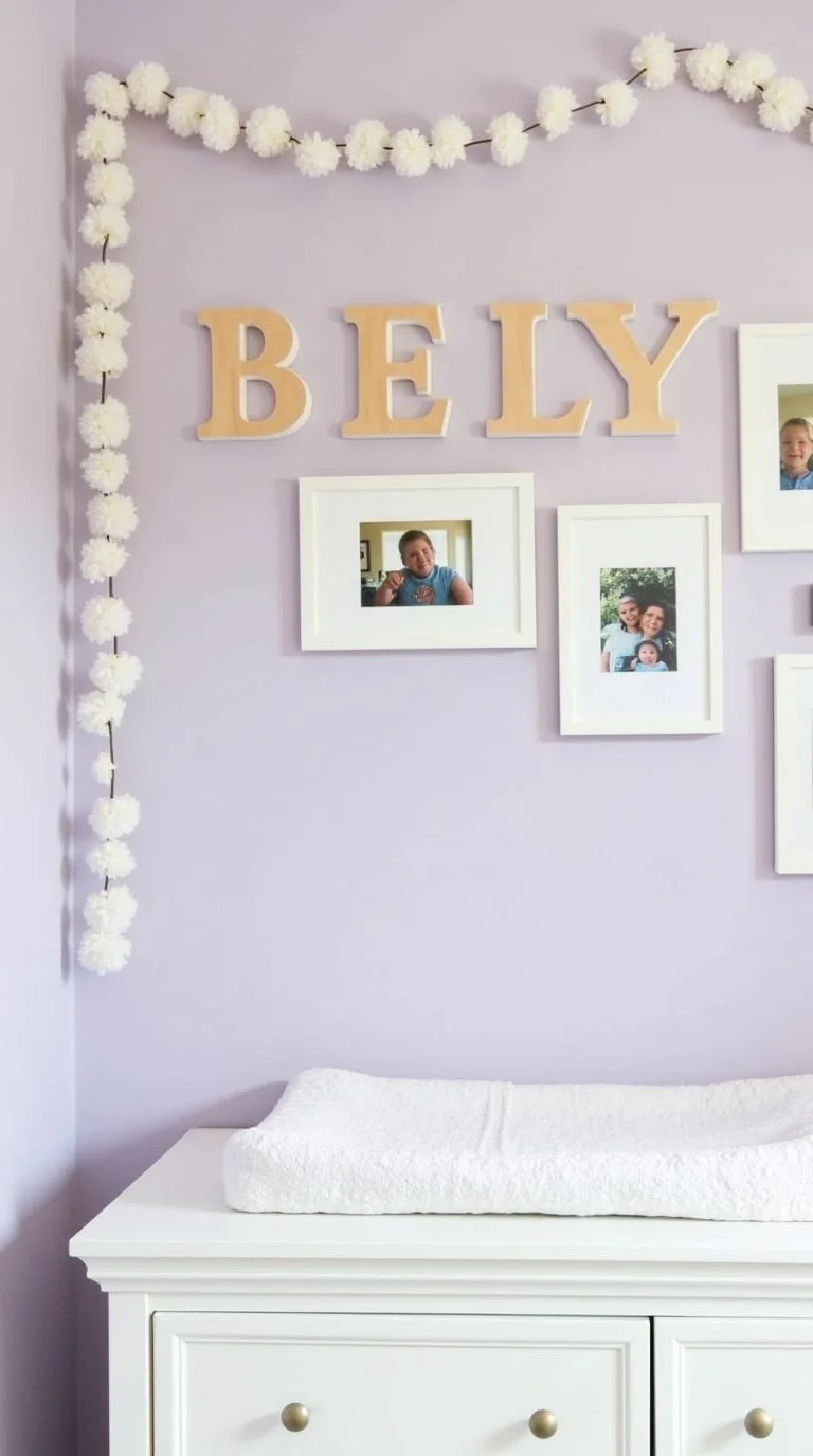 lavender-themed nursery inspired by a lavender baby shower