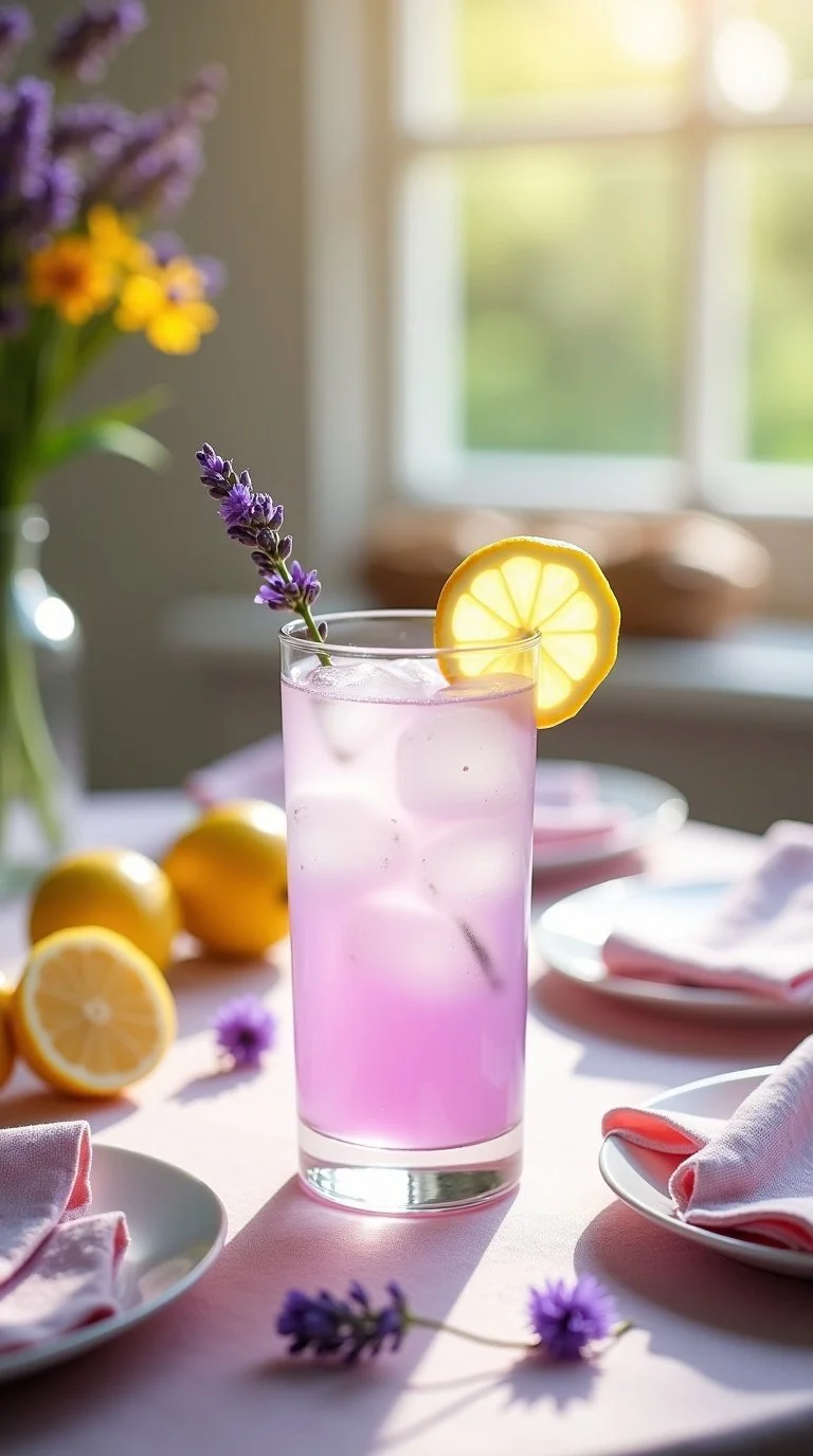 easter brunch drinks and cocktails lavender lemonade
