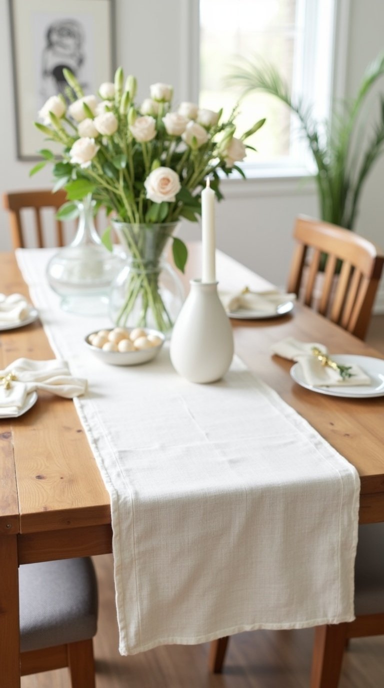 spring table linen and tableware