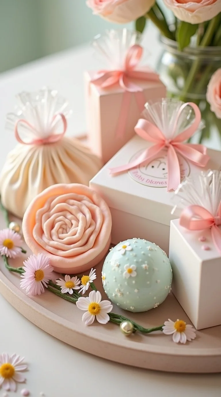 May Flowers baby shower party favors