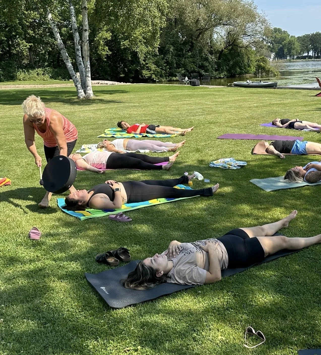 Geometric drawing of an outline square with sections divided by vertical, horizontal, and half circle lines.