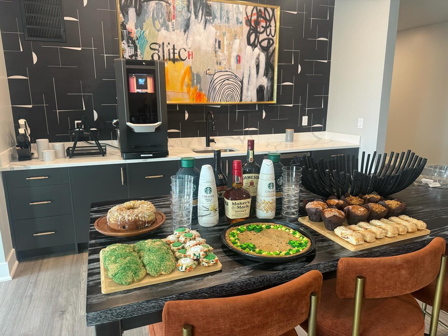 Spiked Irish coffee to celebrate Saint Patrick&rsquo;s day with our residents! 🍀💚 Did you know we host two events every month? Come join us! 🥂🍾 #residentappreciation #saintpatricksday #columbusohio #luxuryapartments