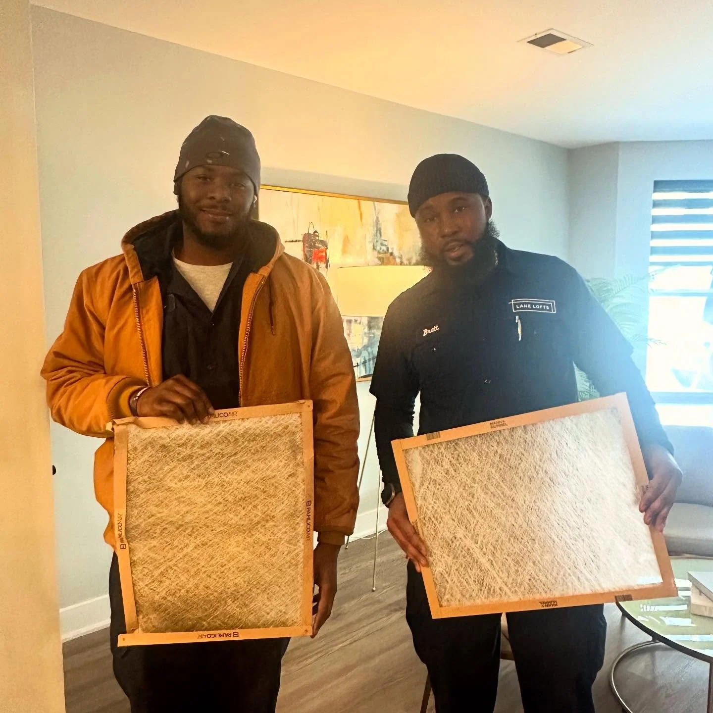 Shoutout to Javon and Brett taking care of some much needed filter changes within our residents homes! Does your filter look like it needs replaced? Submit a maintenance request in the Resident Portal so our team can take care of it!

#lanelofts #lan