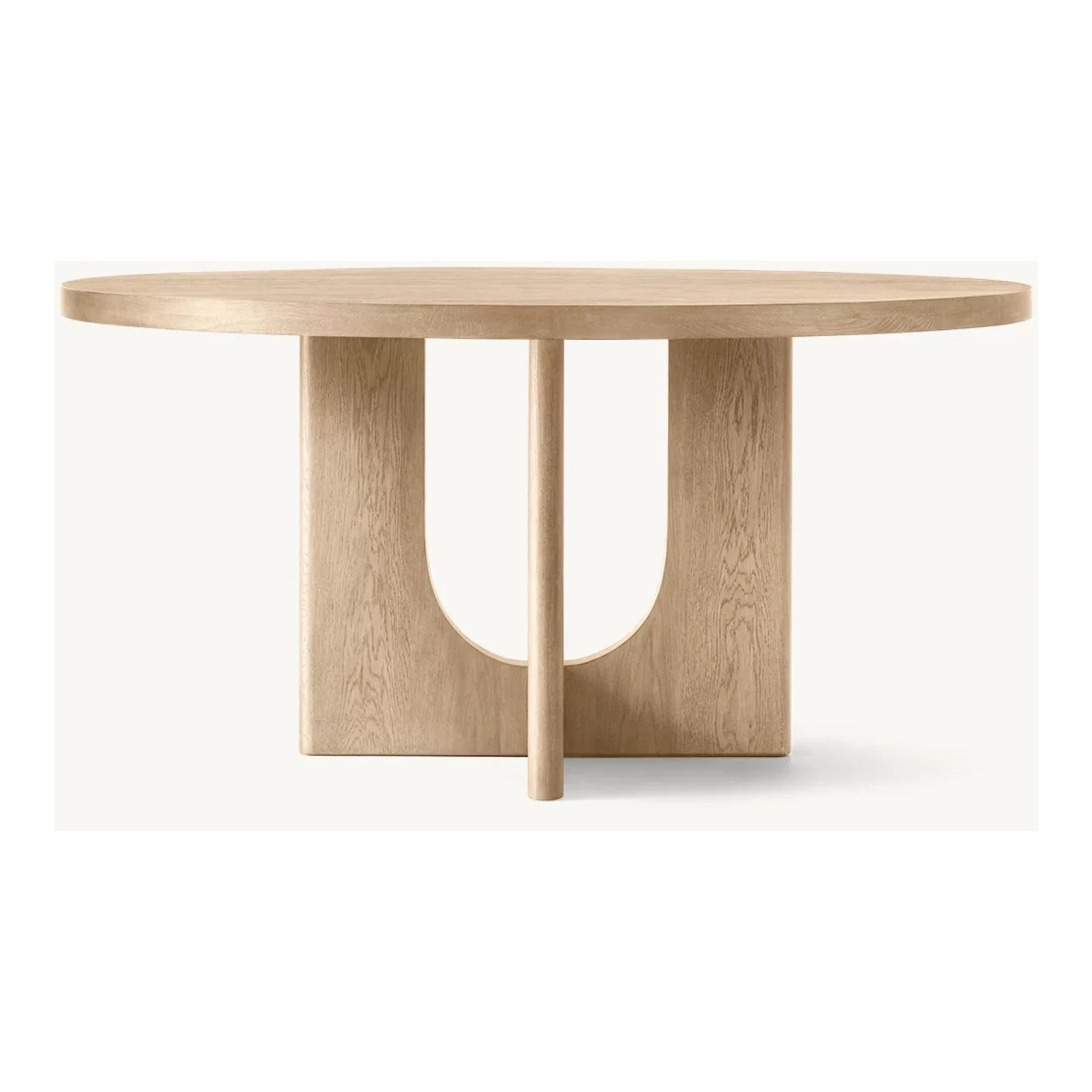 60" Oak Round Dining Table