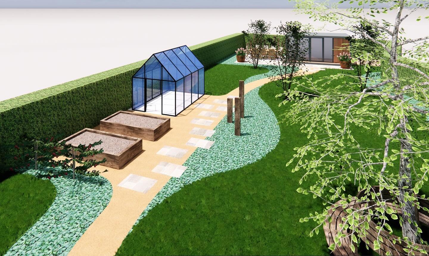 Working up a new concept design for a recently extended garden in Dyrham. The sweeping path aims to take you through the various spaces within the garden, creating more of a journey. More to come.