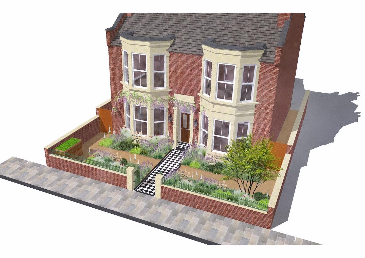 The front garden is just as important as the back garden. The clients for this lovely Victorian terrace simply asked that the design improves the sense of arrival while reinstating some period features. Complete with seasonal planting and a green roo