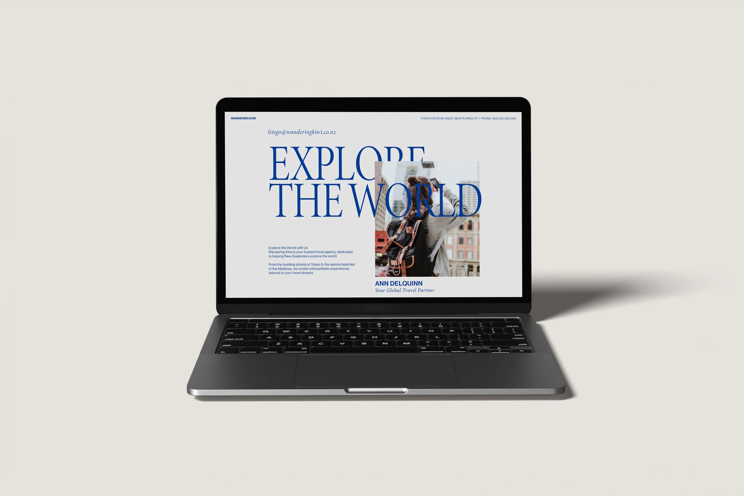 essential one page travel agent website