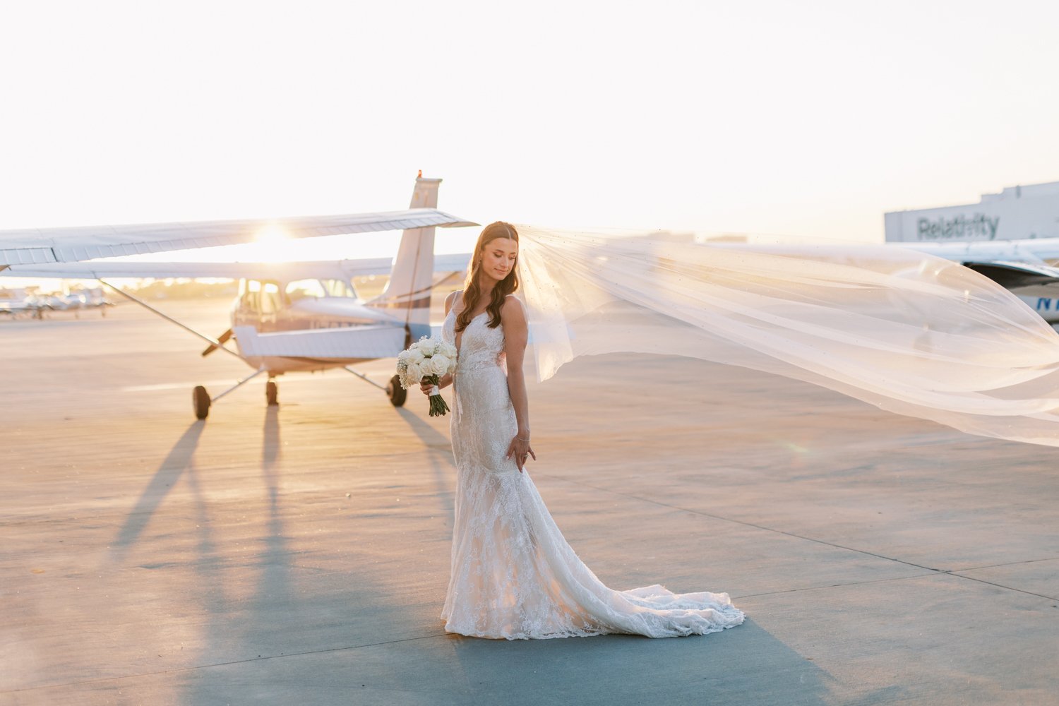 Wedding at the Modern- Long Beach- airplane runway