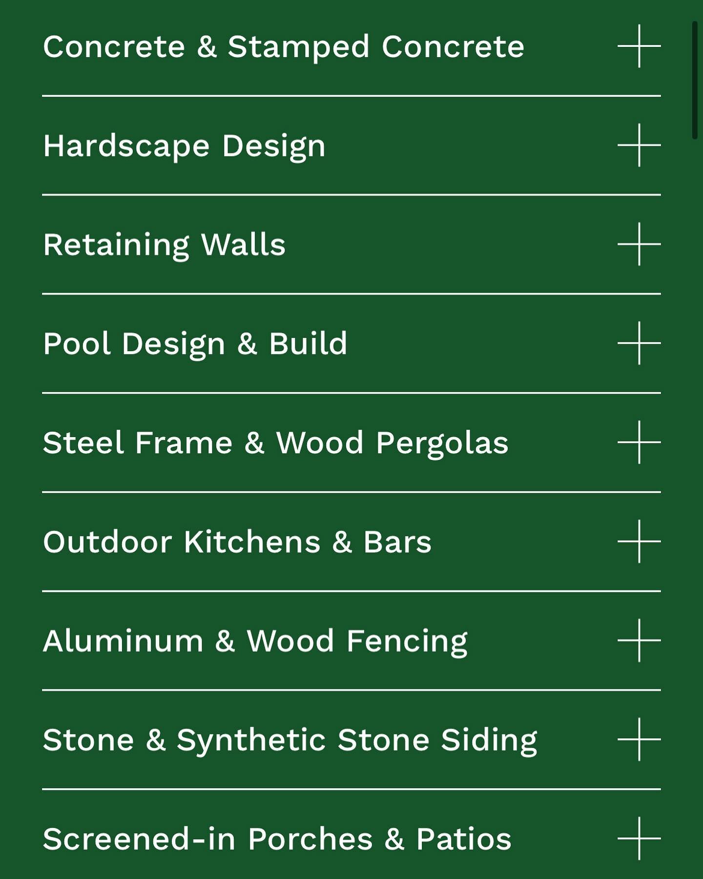 🌿Our Services 🌿 

Looking to upgrade your house, clean up a pool, add concrete or steps somewhere in your yard? Call us today! The opportunities are endless and we would love to help every step of the way, starting with a free estimate! 

#landscap