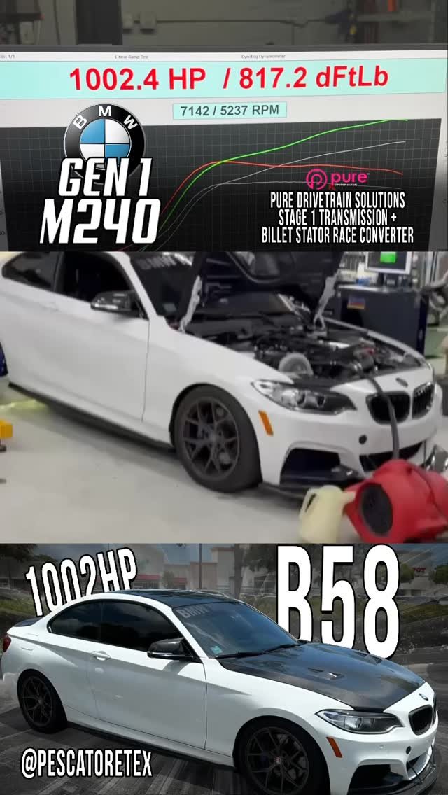 2 YEAR OLD Stage 1 Transmission still putting in Work @pescatoretex he also has our billet stator race converter and upgraded transfer case.
🌐VISIT OUR WEBSITE🌐
www.PureDriveTrainSolutions.com
#bmw #bmwm #bmwm240 #b58 #boosted #boostedcars #toyo