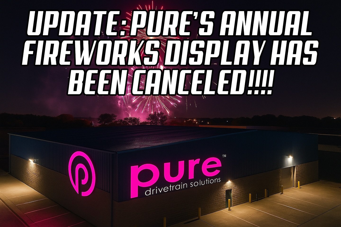 🚨THIS JUST IN🚨
PURE’s annual fireworks display
has been canceled AGAIN for obvious reasons.
(Actually, we don’t have an annual fireworks display because we’re literally a transmission company and that would be nuts.)
Thanks for
