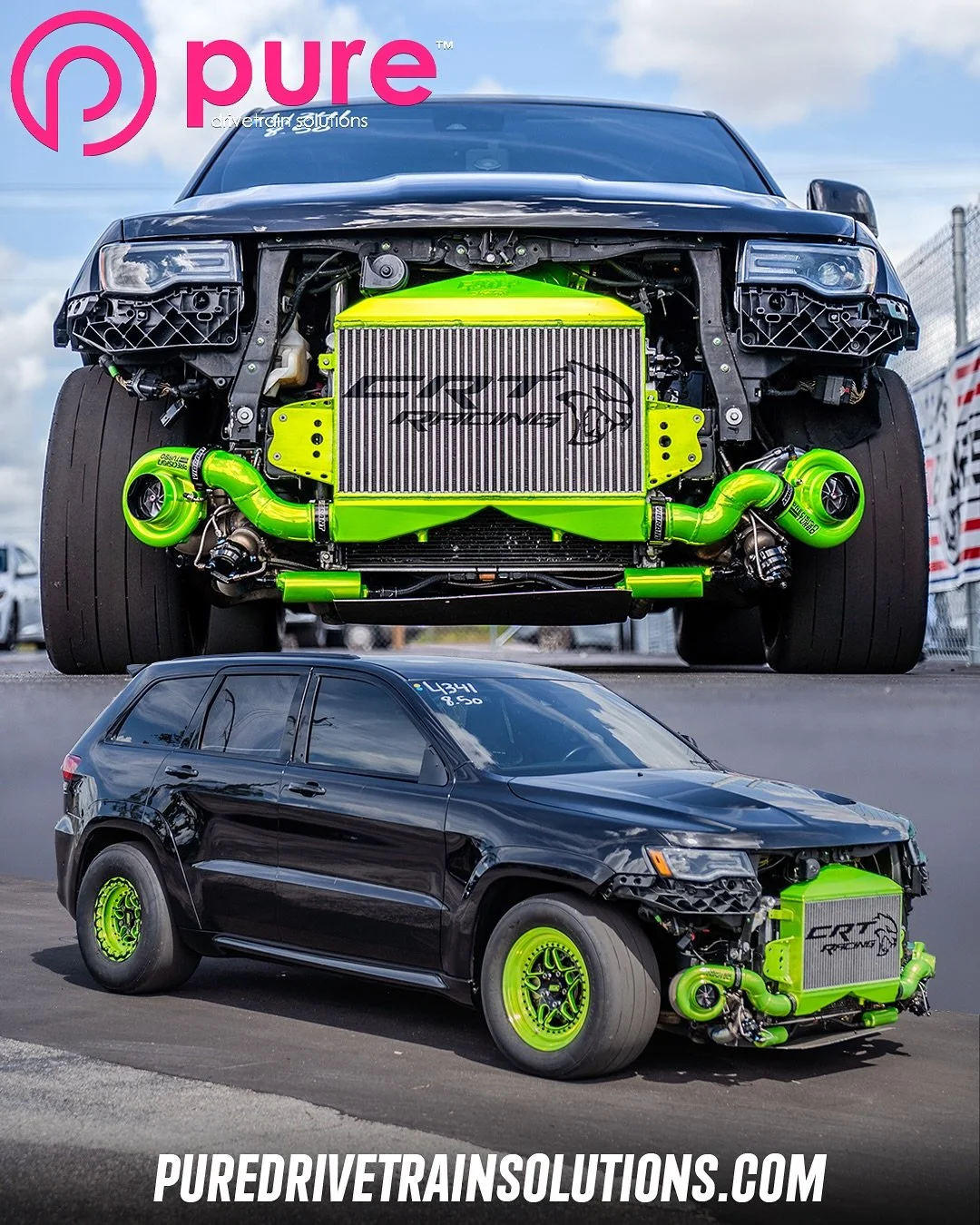 @carlitodelvalle30 Twin Turbo Trackhawk he’s running our Stage 3 Transmission Billet Stator Race Converter and Upgraded Transfer Case. He’s also running 68/70 Precision Turbos.
🌐VISIT OUR WEBSITE🌐
www.PureDriveTrainSolutions.com
#pure