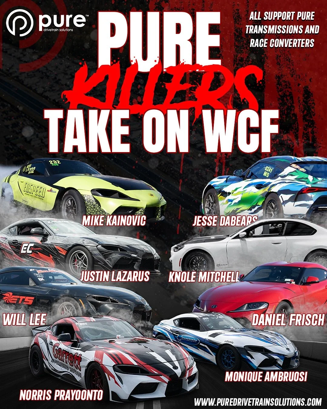 Watch out for these cars in the limited street class at World Cup Finals! Each car has our Transmission and Billet Stator Race Converter. They are rocking with nothing but the best! We will see new records and personal bests throughout this event. At
