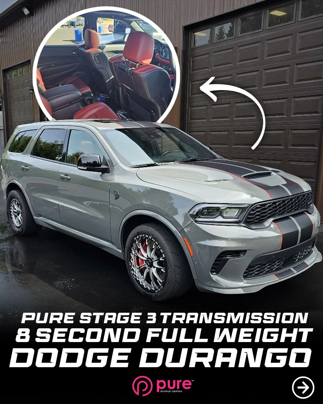 8 Second Full Interior Dodge Durango Hellcat @tt_warhawk 
He has our Stage 3 Transmission and Billet Stator Race Converter!
Built by @ripatuned 
🌐VISIT OUR WEBSITE🌐
www.PureDriveTrainSolutions.com

#puredrivetrainsolutions #PDS #madeintheusa🇺🇸 #t