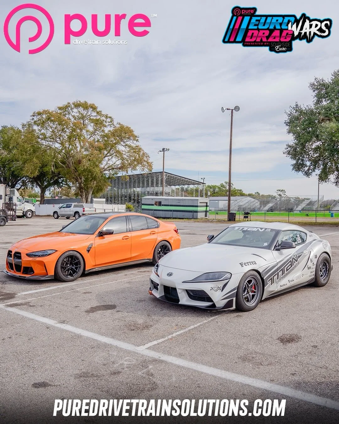 @eurodragwars was awesome last year! We are excited for this next one coming up in January. It is the 17th and the 18th at @orlandospeedworlddragway be there. 
*All Cars in this Video Support Pure Products* 
🌐VISIT OUR WEBSITE🌐
www.PureDriveTrainSo