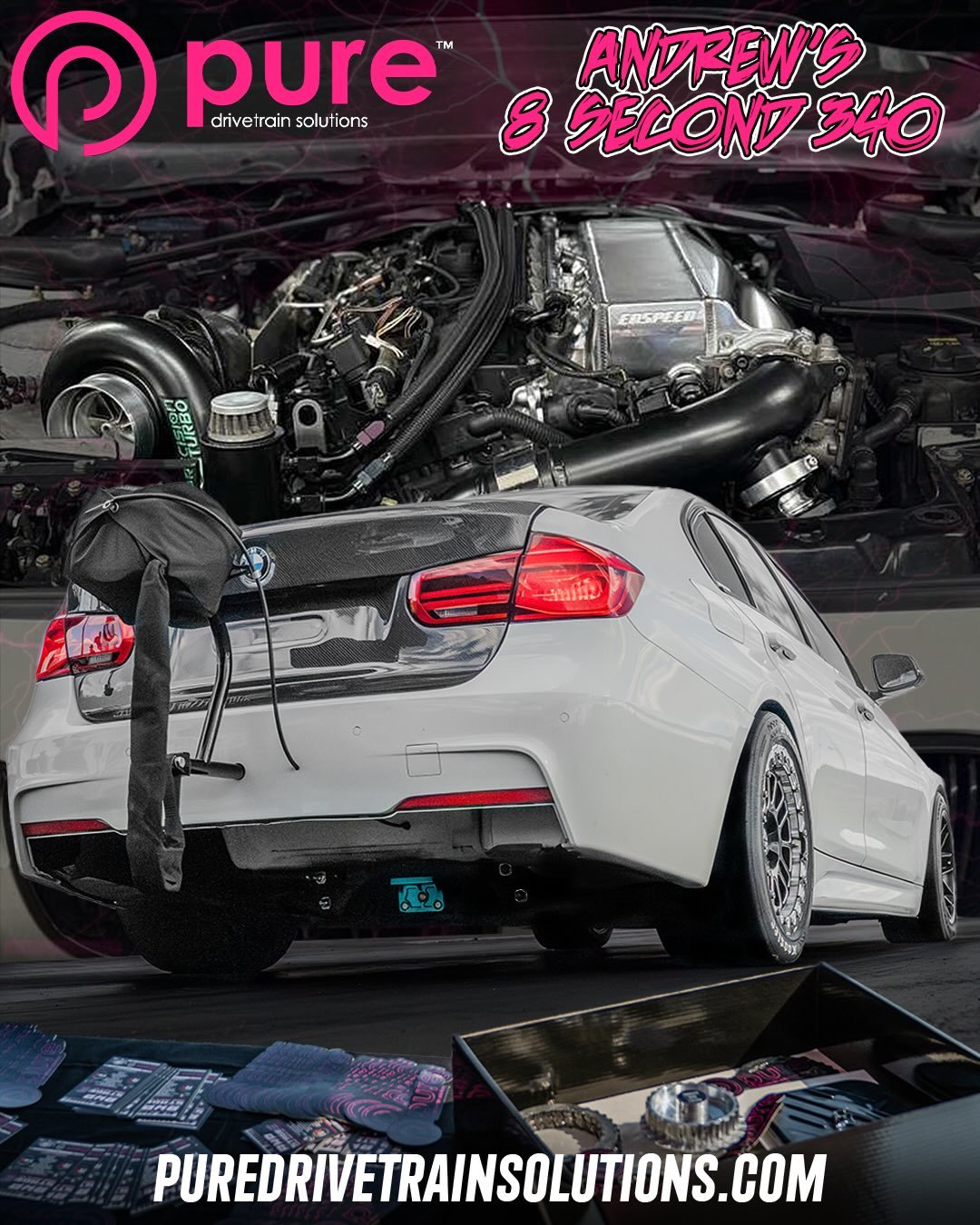8 Second 340 🔥 @s1k_f30 / @o2uned 
Stage 2 Transmission and Billet Stator Race Converter

Instagram DM 📲 @puredrivetrainsolutions
Website 💻 www.puredrivetrainsolutions.com
Email 📩 Sales@puredrivetrainsolutions.com

#puredrivetrainsolutions #PDS #